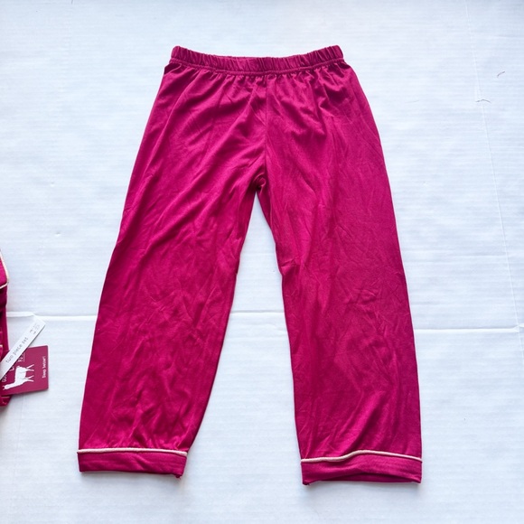 Girls Holiday Jersey Shirt Pajamas with Candy Cane Pocket NWT - Picture 7 of 16